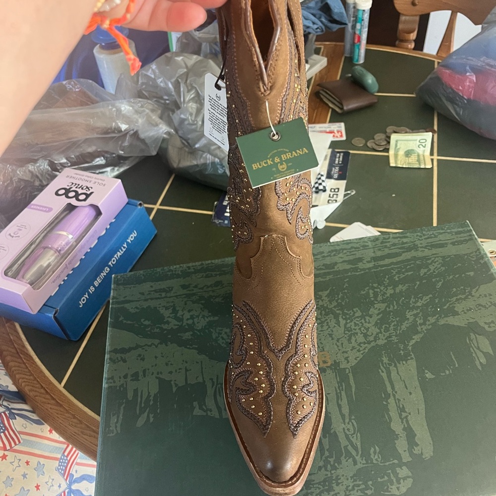 Buck & Brana Embroidered Western Boots Size 7 - Picture 2 of 4